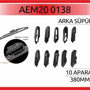 ARKA SÜPÜRGE 10 APARATLI 380MM-15"