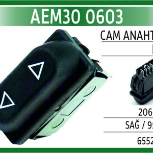 CAM ANAHTARI PSA 206 405 SAĞ / 95-03