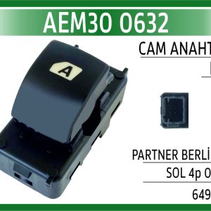 CAM ANAHTARI PSA PARTNER BERLİNGO SOL 4p 08-19