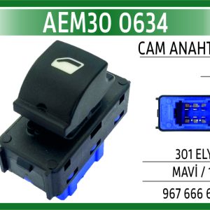 CAM ANAHTARI PSA 301 ELYSEE MAVİ / 11-19