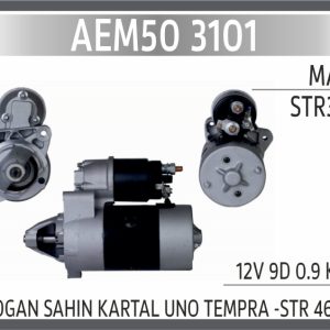 STR3101 DOGAN SAHIN KARTAL UNO TEMPRA -STR 4692 12V 9D 0.9 KW